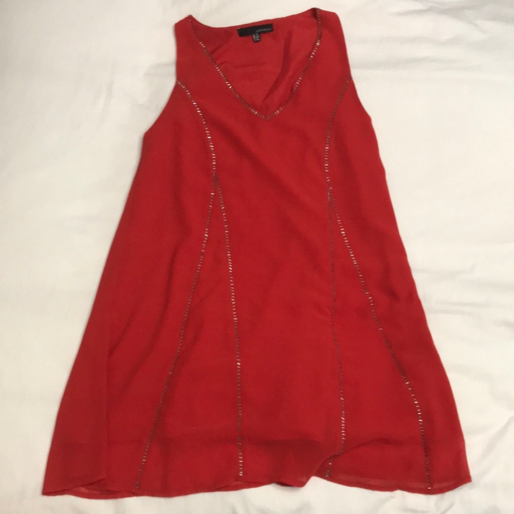 NWOT Lulu’s Red Beaded Dress